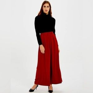 Tronjori Women’s High Waist Casual Wide Leg Long Palazzo Pants Trousers Size XXL